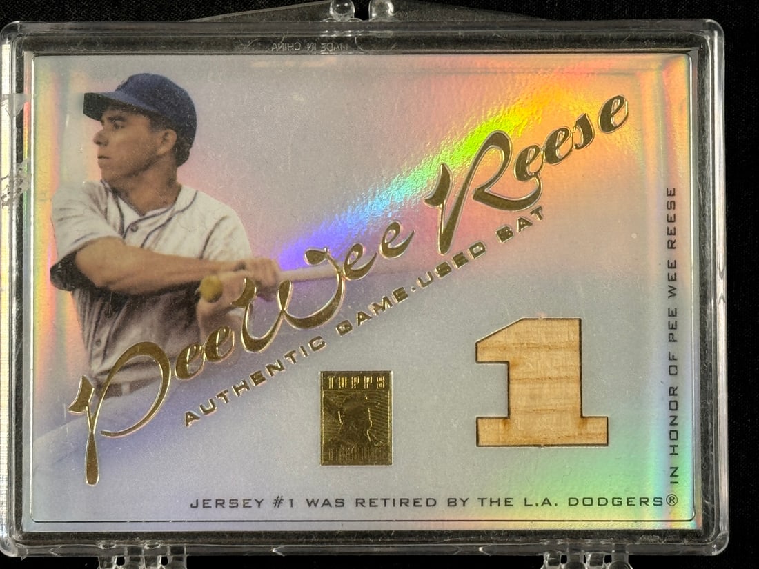 2001 Topps Pee Wee Reese GU Bat Card (1 of 2)