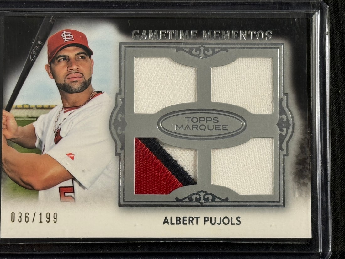 2011 Topps Marquee GU Albert Pujols Card 36/199: As shown