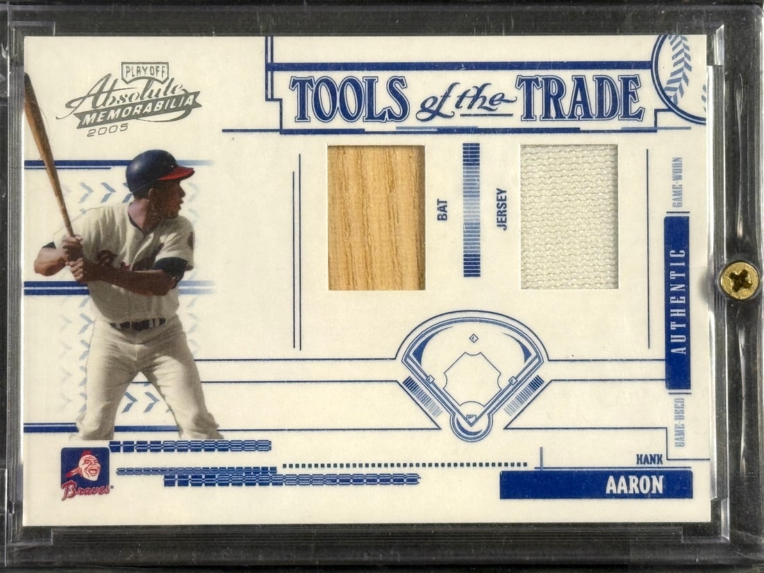 2005 Donruss Tools of the Trade Hank Aaron Jersey Bat Card (1 of 2)
