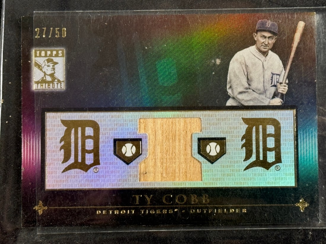 2010 Topps Ty Cobb GU Bat Relic Card 27 / 50 (1 of 2)