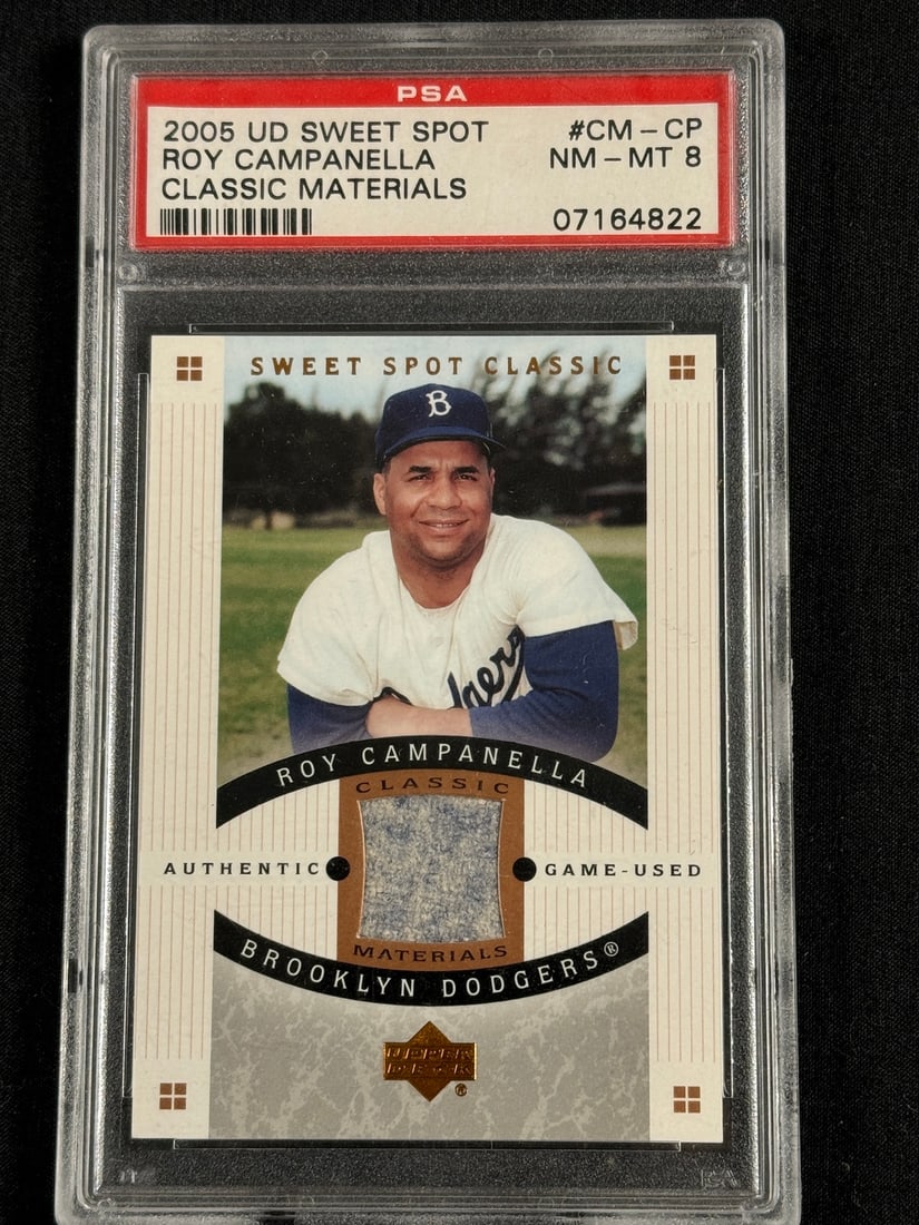 2005 UD Sweet Spot Roy Campanella Classic Materials GU PSA 8 (1 of 2)