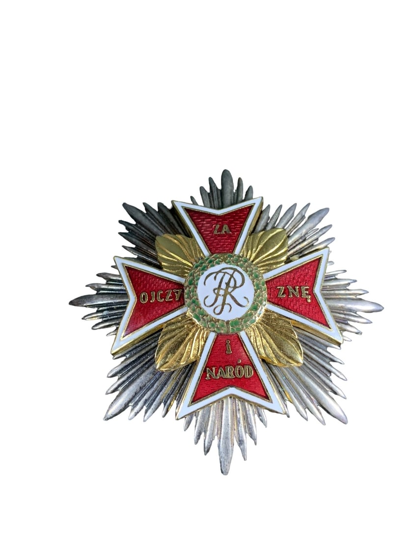 Rare Poland Order Of The White Eagle Medal. Pinback. Roughly 3". (1 of 4)