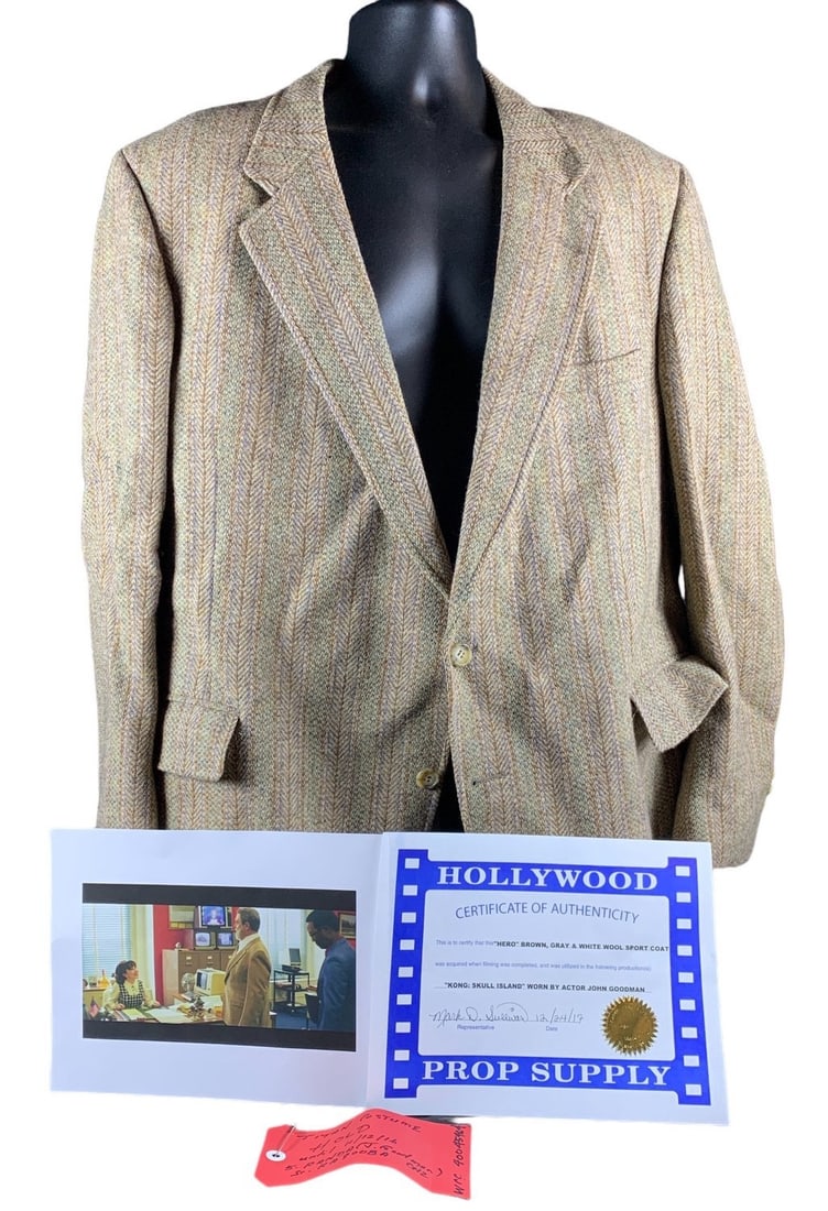 John Goodman Kong: Skull island Screen Worn Suit Jacket: Screen Matched with Letter of COA