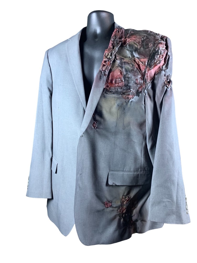 The Dark Knight Aaron Eckhart Screen Test worn 2 Face Suit Jacket. (1 of 12)