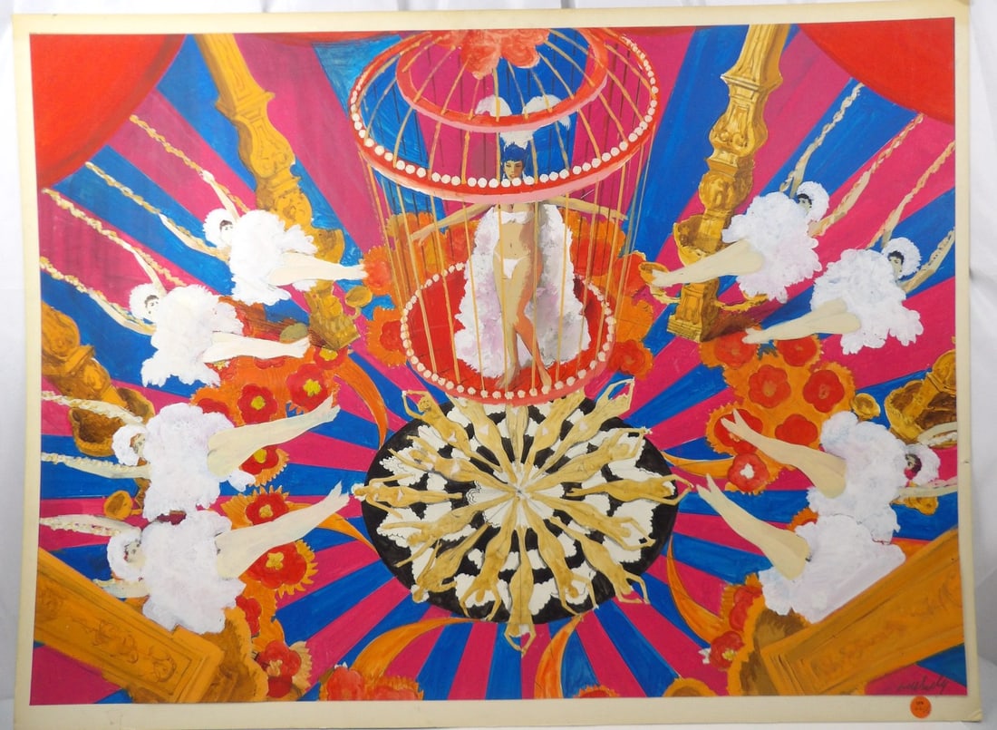 Original 1963 Cleopatra Watercolor Film Scene Storyboard - Artist signed (1 of 6)