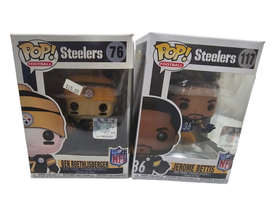 Funko Pop Lot Football Steelers Roethlisberger Bettis 76 117 (1 of 1)
