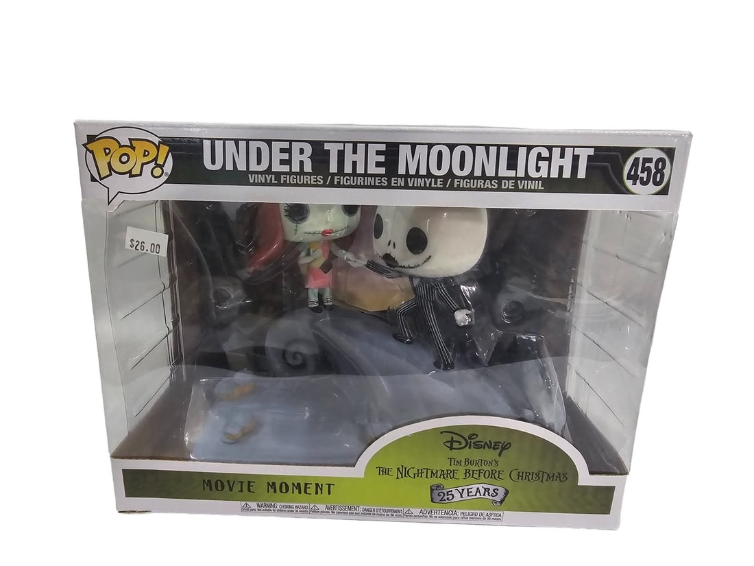 Funko Pop LARGE RARE Under the Moonlight Nightmare Before Christmas 25years 458: These Funko Pops come from a traveling Toy Shop. Prior owner stopped running shop in 2020. These have been sitting in seperated cardboard boxes. Most ALL are in good to great shape. Please see photos 