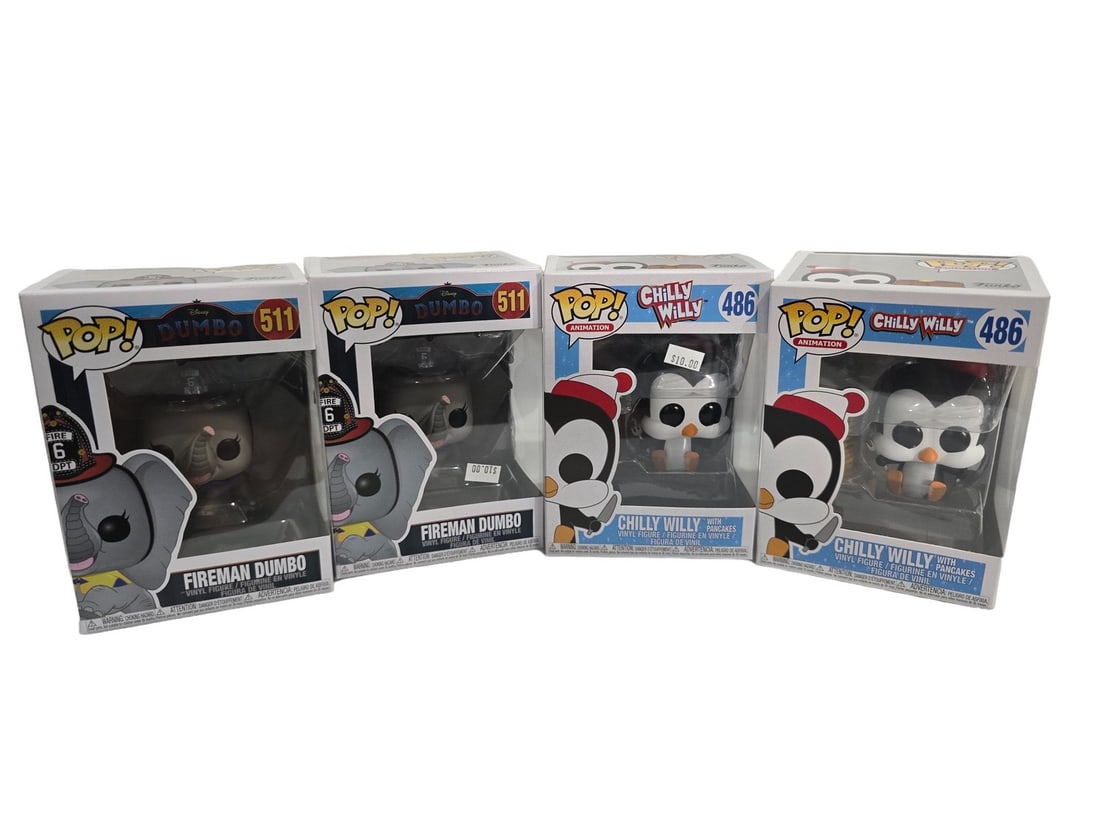 Funko Pop Lot Dumbo & Chilly Willy Fireman Dumbo 511 x2 Chilly Willy 486 X2 (1 of 5)