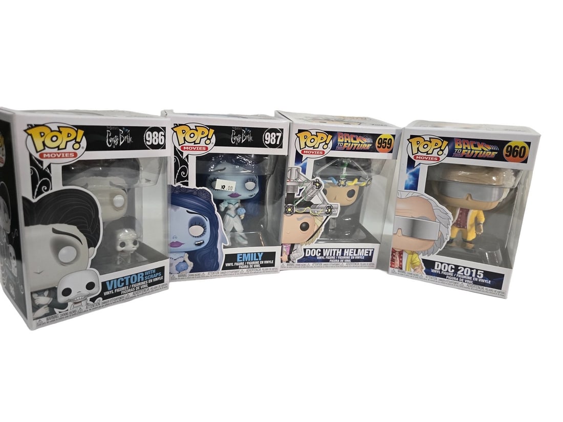 Funko Pop Lot Corps Bride Victor 986 Emily 987 Back to the Future Doc w/Helmet 959 Doc 2015 960 (1 of 1)