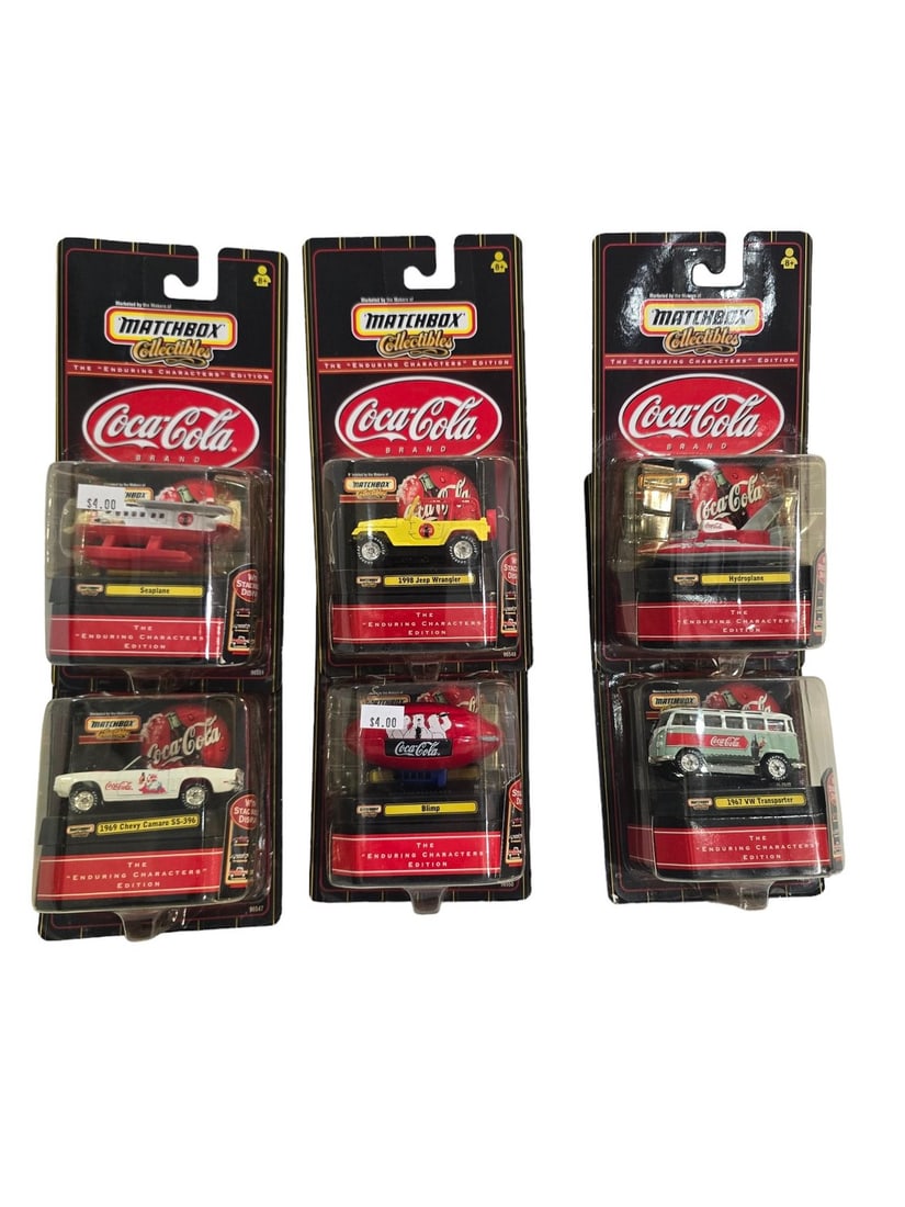 Rare Coca Cola Matchbox Enduring Characters MIB Set 6 Vehicles Complete set (1 of 1)