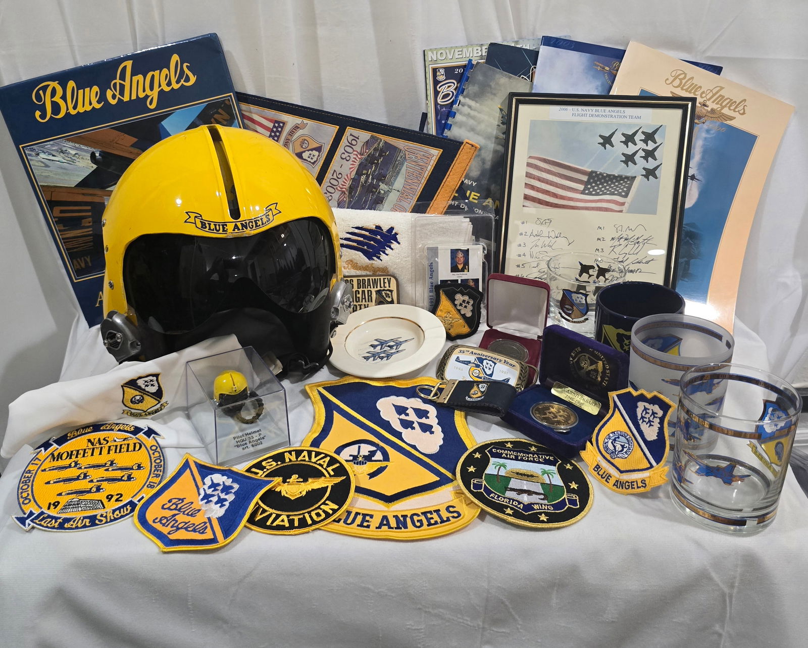 Life long estate collection of Blue Angels fan, Huge LOT HGU 33 Misc Autographs Navy Flight Team. (1 of 20)