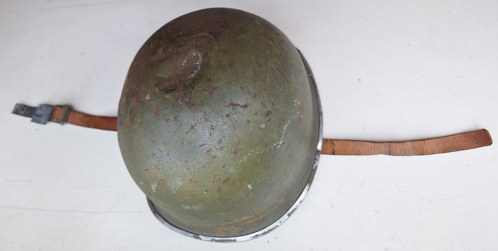 WWII Front Seem Swivel Bale M1 Helmet (named) (1 of 5)