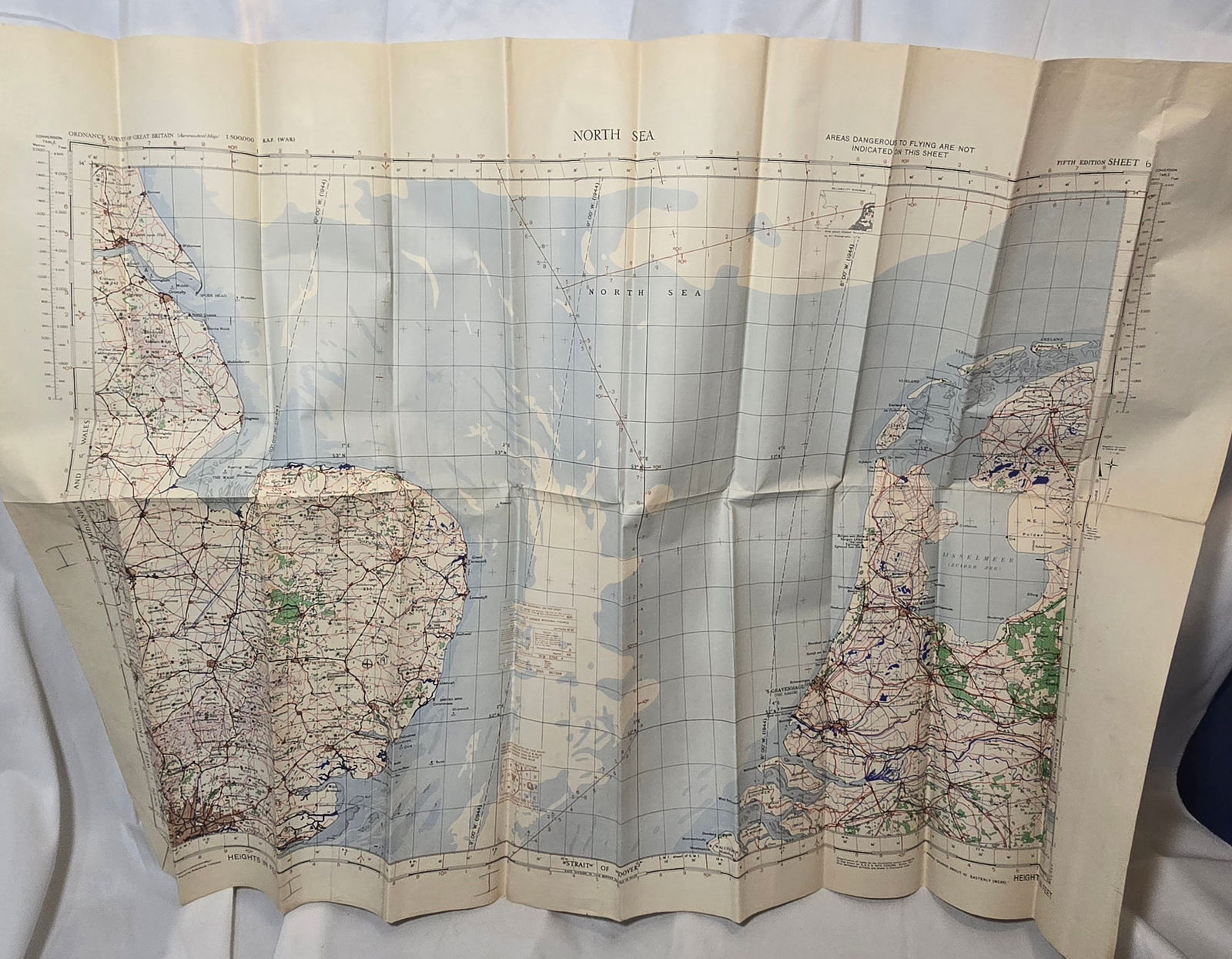 WWII RAF Map Lot 3 (1 of 3)