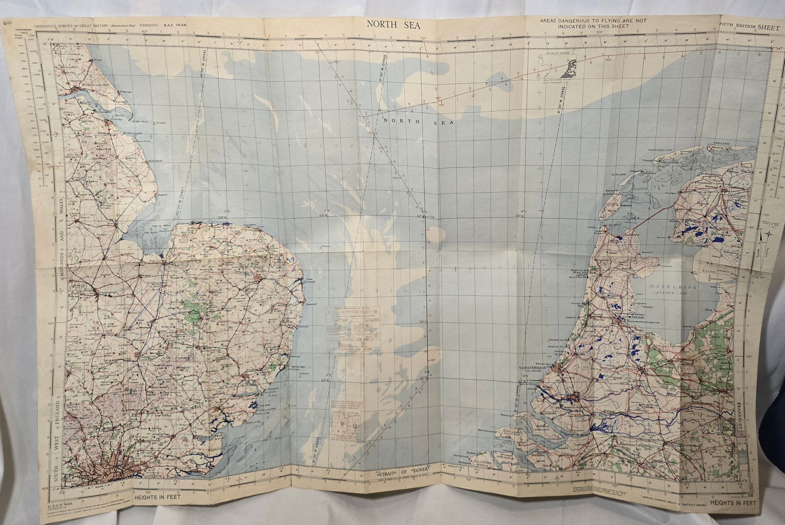 WWII RAF Map Lot 4 (1 of 3)