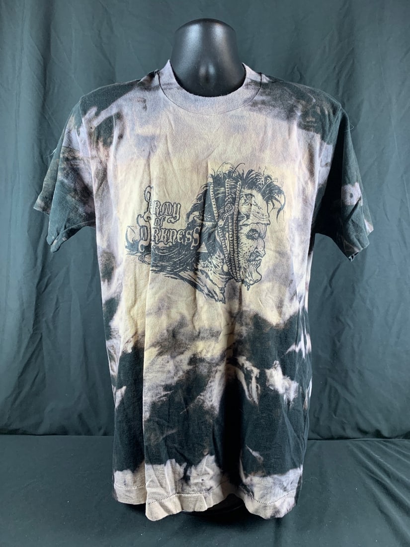 Original Vintage Alterian Studios makeup effects crew shirt for the horror film, Army Of Darkness: Item as shown