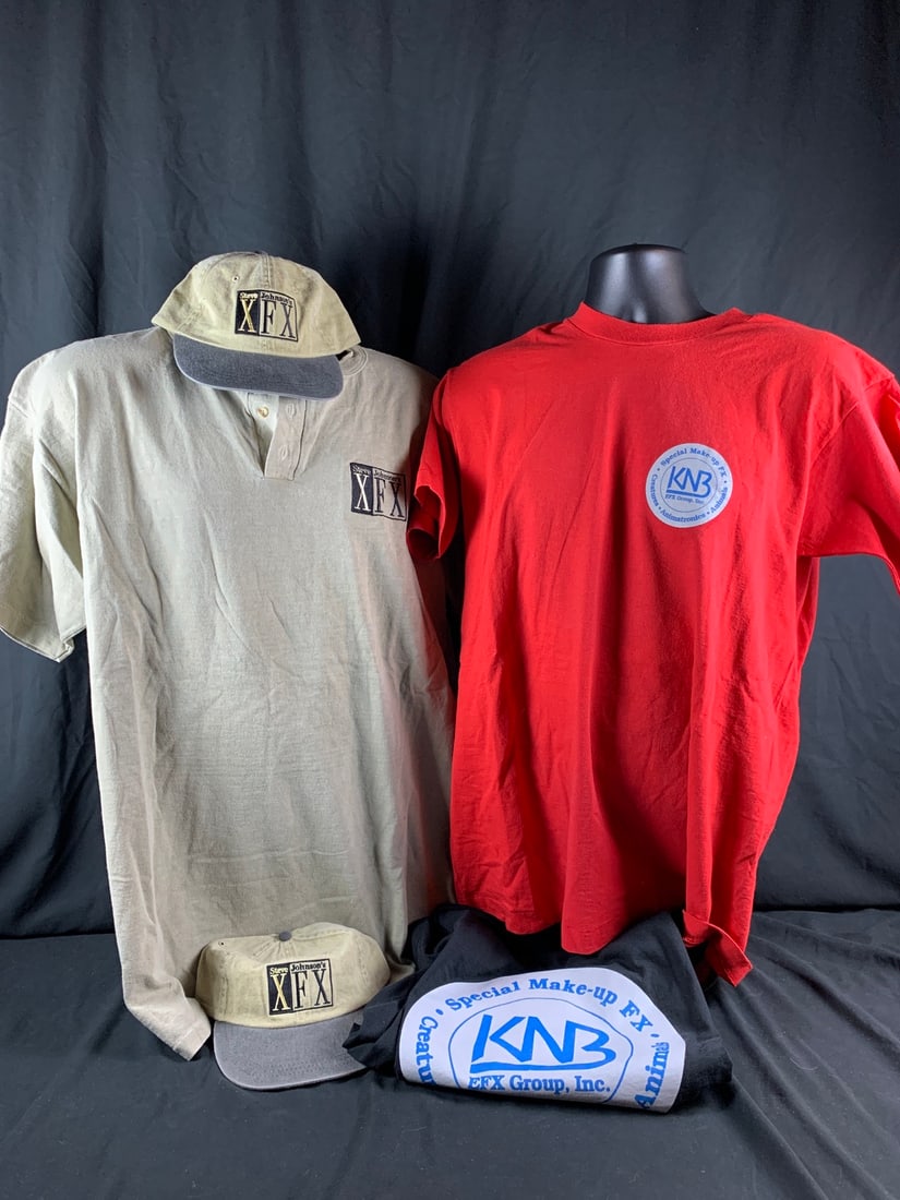 Lot of Vintage Steve Johnson's XFX and KNB Fx Special Effects crew shirts and hats (1 of 6)