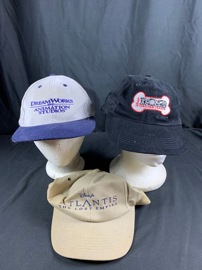 Mixed lot of Original Walt Disney Production Animation Studios crew hats (1 of 4)