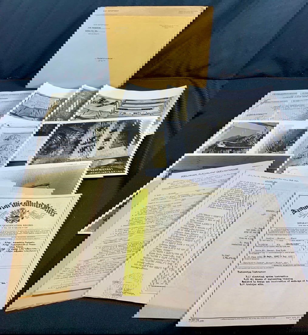 Named WW2 WWII USAAF Flight engineer instructors officer grouping (1 of 13)