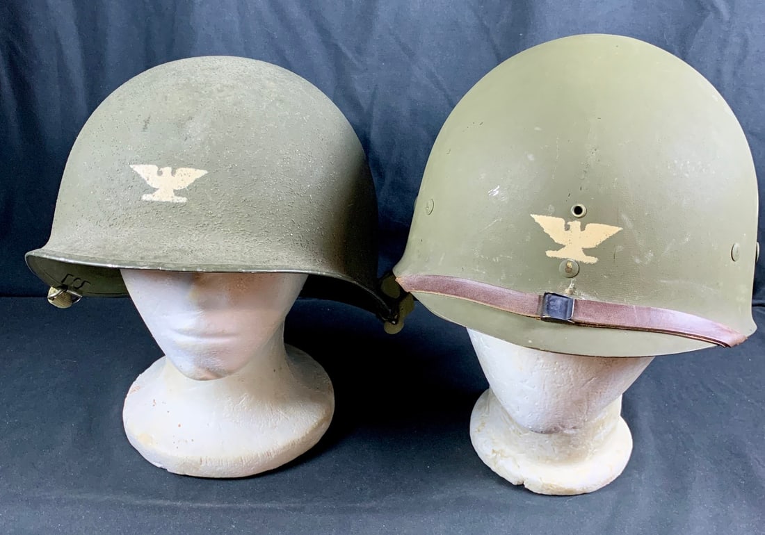 WW2 WWII hand painted Colonels M1 Front seam swivel bale helmet and liner (1 of 20)