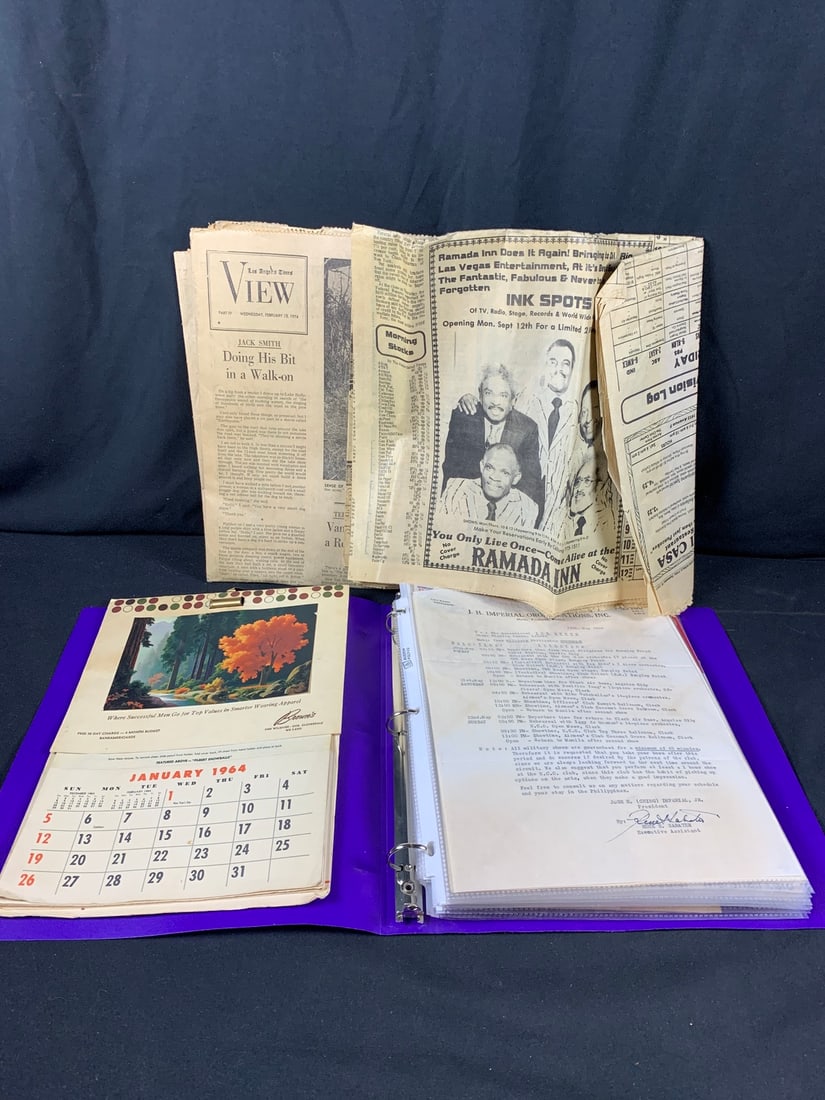 Incredible Vietnam War USO Performers The Ink Spots Personal Scrapbook (1 of 17)