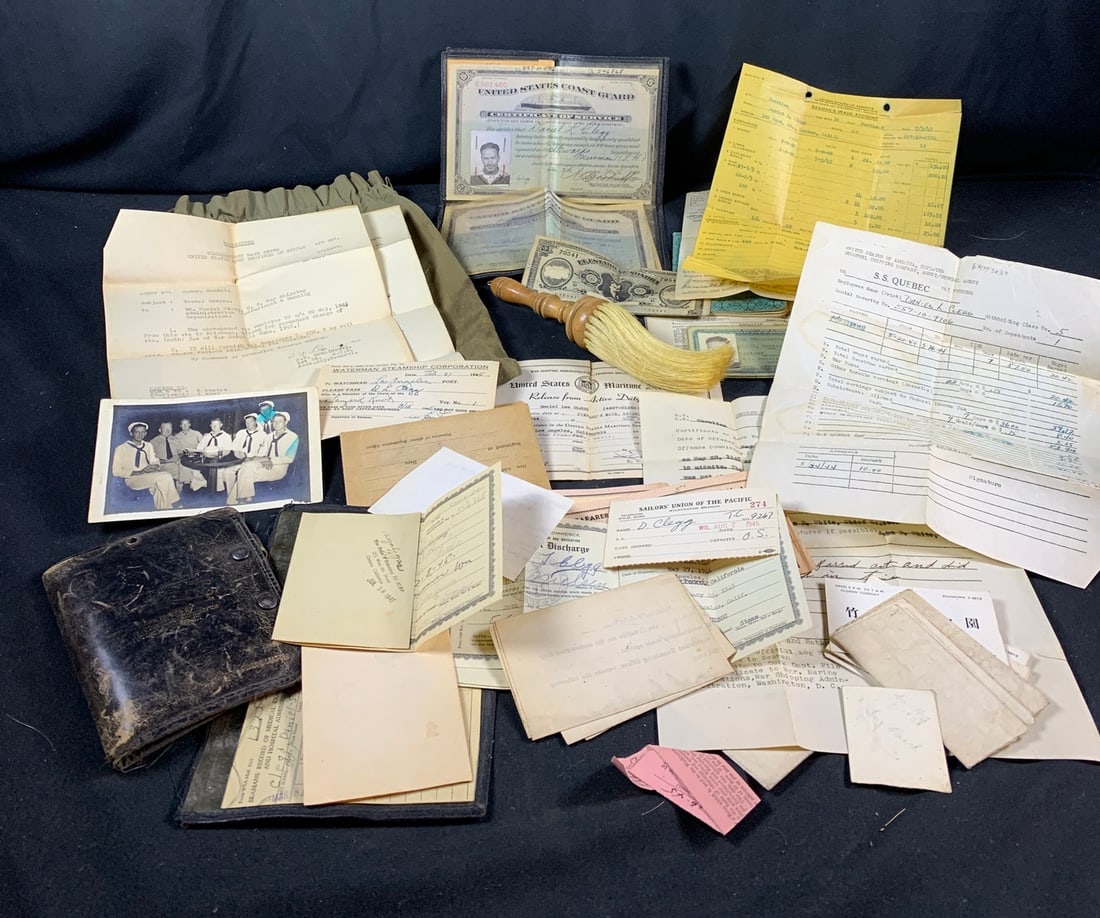 WW2 WWII Named US Coast Guard and Maritime Service grouping (1 of 15)