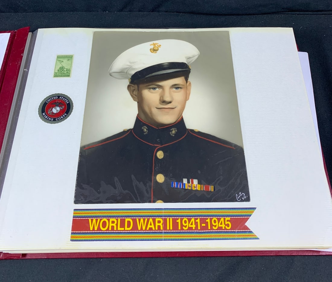Named personal WW2 WWII USMC 3rd division Iwo Jima Marine Scrapbook (1 of 20)