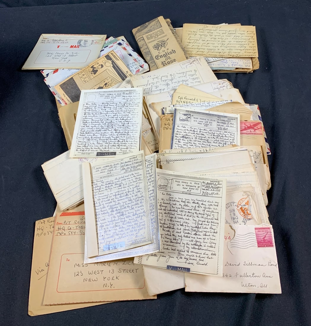 Large lot of original Ephemera WW2 WWII V-mail and personal letters (1 of 10)