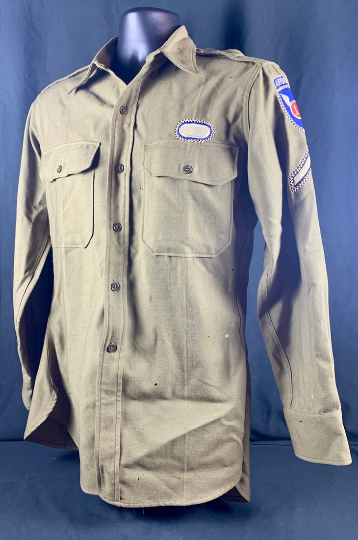 Post WW2 WWII 11th airborne Chain Stitched theatre made shirt (1 of 10)
