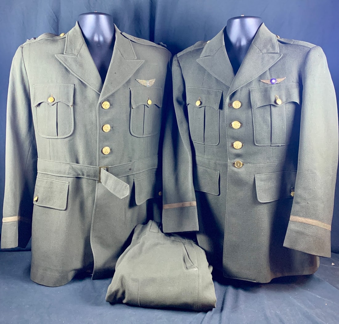 Named WW2 WWII CBI USAAF Officers uniform grouping with Chinese Air Force WIngs. (1 of 20)