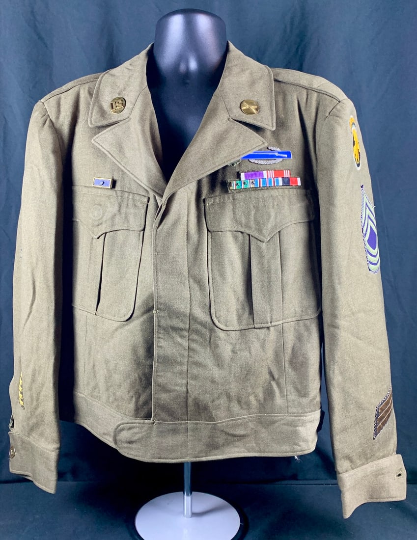 WW2 WWII Purple heart and Invasion device 17th Airborne Ike Jacket (1 of 11)