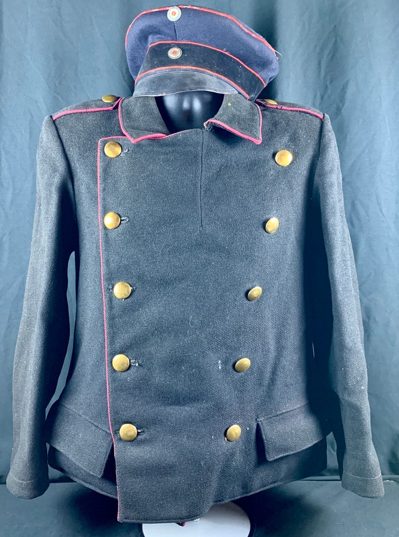 WW1 WWI Bavarian Fire Brigade uniform and visor (1 of 20)