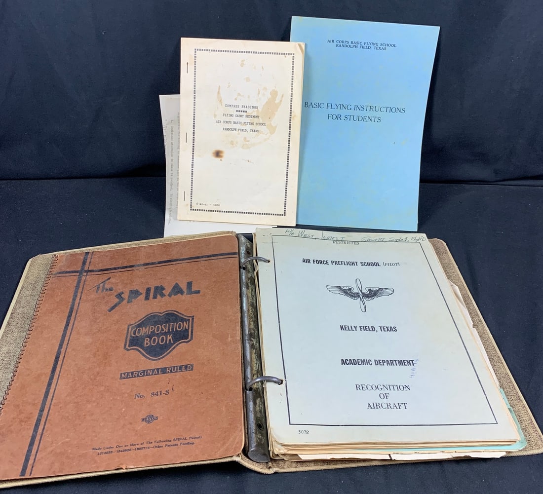 Named WW2 WWII US Army Air Corps flying school paperwork (1 of 11)
