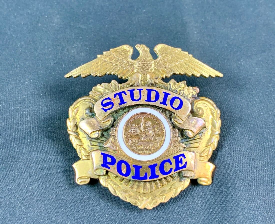 Rare and Obsolete 1940's L.A Stamp & Staty Co Studio City California Police Badge: item as shown. Rare obsolete badge