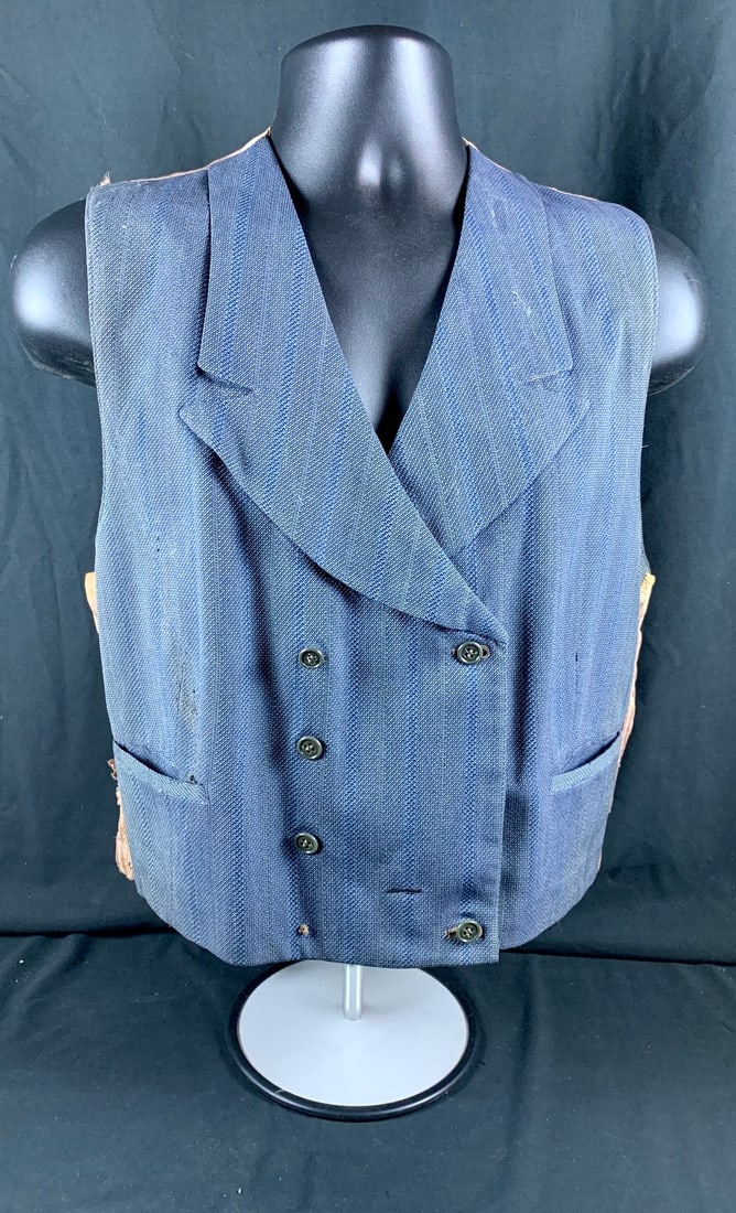 Famed western actor Richard Boone named Western Costume Company Vest: Does show signs of wear and stain