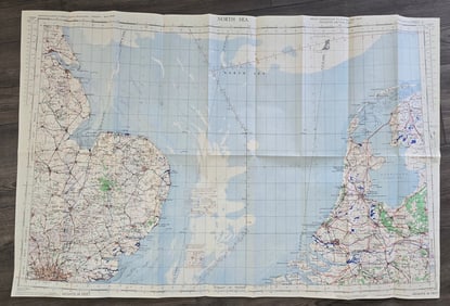RAF WWII MAP North Sea