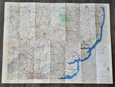 RAF WWII MAP Eastern Counties