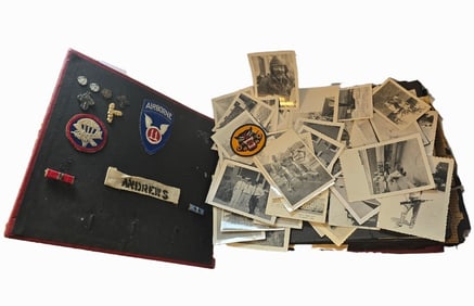 Rare 73rd Tank Battalion photo Album OVER 250 photos Edward Andrew's BS award document for