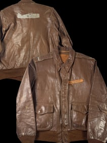 WWII Painted A-2 Jacket - Named to H.W. Danks. 12th AAF Fighter Pilot