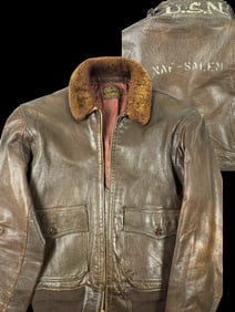 WWII USN AN-J-3a Flight Jacket - Painted