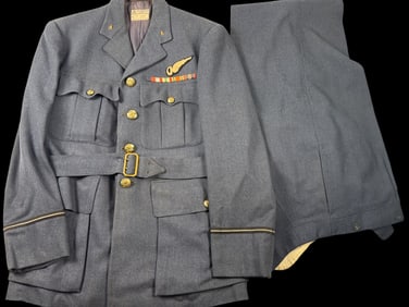 WWII RAF Observer - Bomb Aimer's Uniform Group - Named