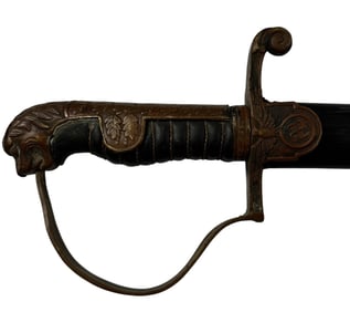 WWII German Army Heer Officers Lion Head Sword