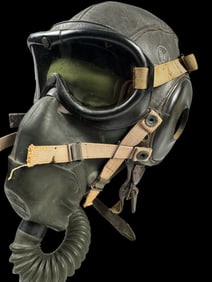 WWII AAF A-11 Flight Helmet with B-8 Goggles and A-10a O2 Mask