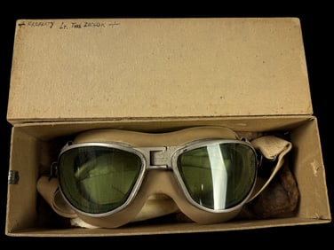 WWII AN6530 Flight Goggles - Named in Original Box