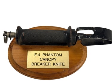 1960s F-4 Phantom Canopy Breaker Knife Display