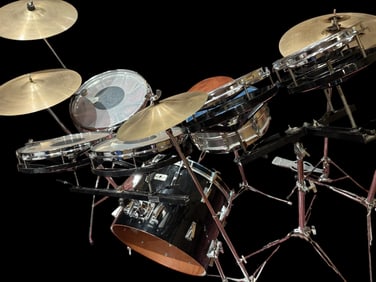 1970s - 1980s Yamaha 720D Drum Kit with Rare Remo RotoTom Kit with 1960s Ludwig Snare