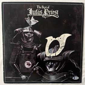 Judas Priest Signed The Best of Judas Priest album Beckett
