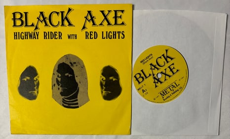 Black Axe Highway Rider Rare NWOBHM 45 with sleeve