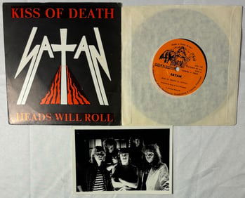 Satan Kiss of Death RARE NWOBHM 45 with PROMO photo