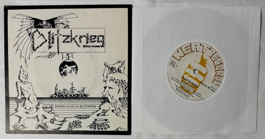 Blitzkrieg Buried Alive/Blitzkrieg Rare NWOBHM 45 with sleeve