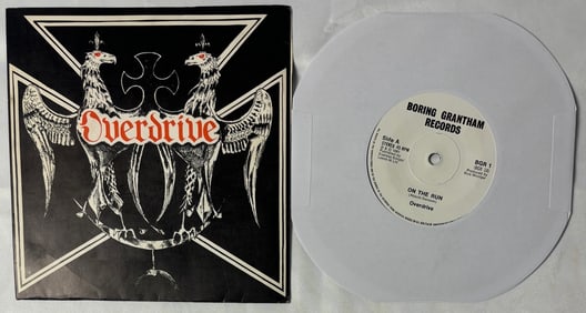 Overdrive On the Run Rare NWOBHM 45 with sleeve